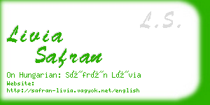 livia safran business card